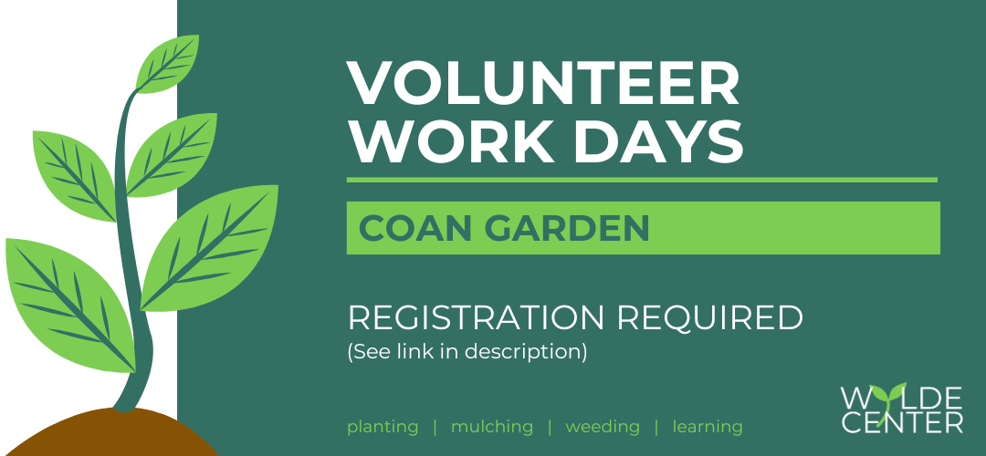 Volunteer Work Days Coan Garden Registration Required (See link in description)